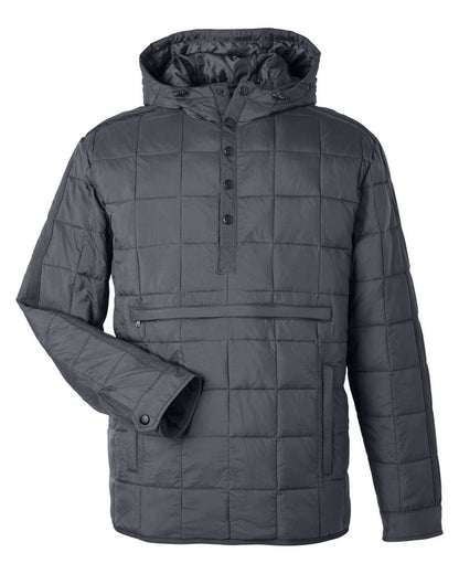 North End Unisex Aura Packable Anorak NE722 #color_Carbon