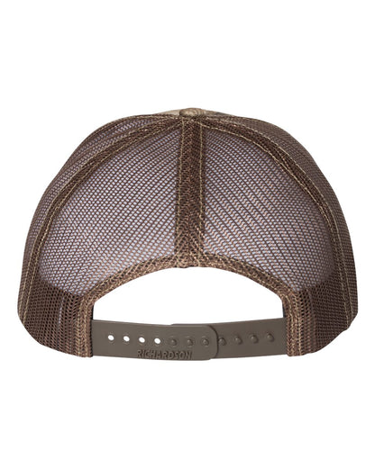 Richardson Printed Trucker Cap 112P #color_Realtree Edge/ Brown