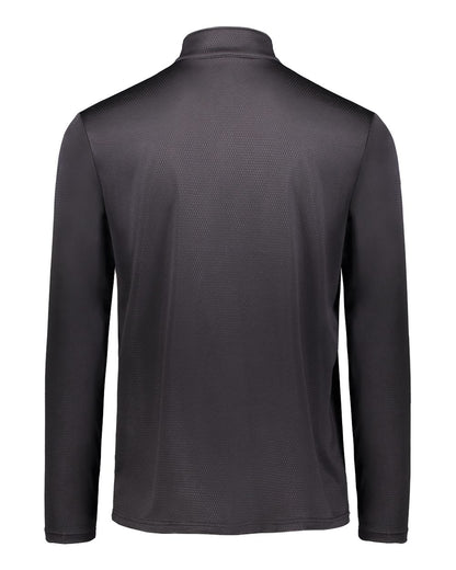 Holloway Men's Dry-Excel™ Prism Bold Quarter-Zip Pullover 222591 #color_Black/ Orange