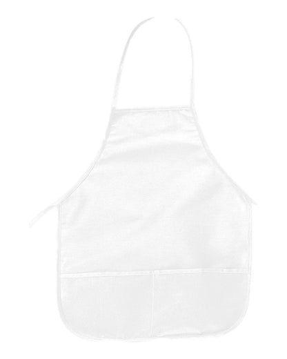 Big Accessories 24" Pocket Apron APR51 #color_White