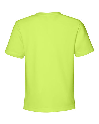 CORE365 Youth Capital Performance T-Shirt CE10Y #color_Safety Yellow