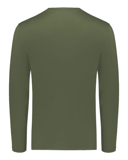Holloway Unisex Essential Long Sleeve T-Shirt Powered By Coolcore 222138 #color_Olive