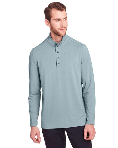 North End Men's JAQ Stretch Performance Snap-Neck Pullover NE400 #colormdl_Opal Blue