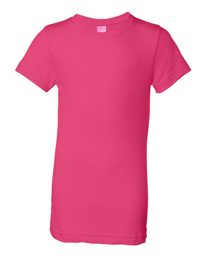 LAT Girls' Fine Jersey Tee 2616 #color_Hot Pink