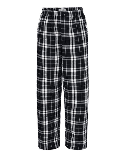 Boxercraft Youth Flannel Pants BY6624 #color_Black/ White