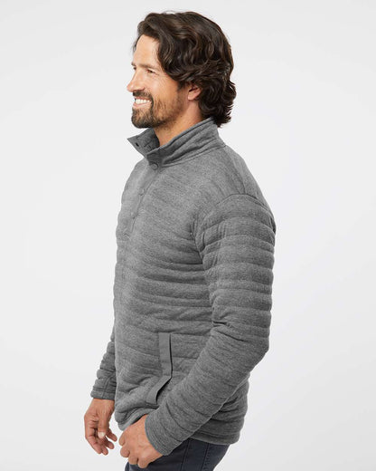 J. America Men's Horizon Half-Snap Pullover 8895 #colormdl_Charcoal Heather