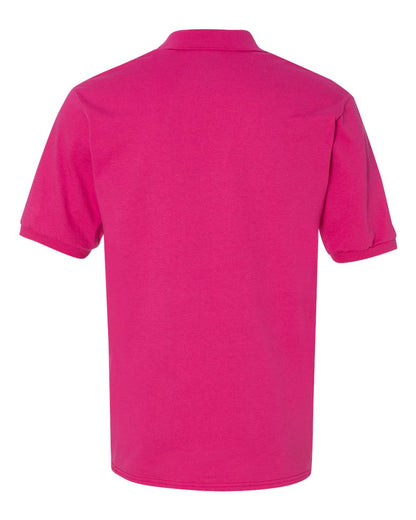 JERZEES Men's SpotShield® 50/50 Polo 437MSR #color_Cyber Pink