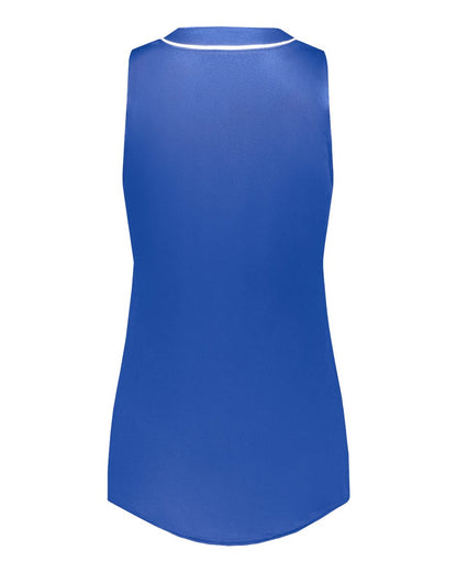 Augusta Sportswear Girls' Cutter Jersey 6914 #color_Royal/ White
