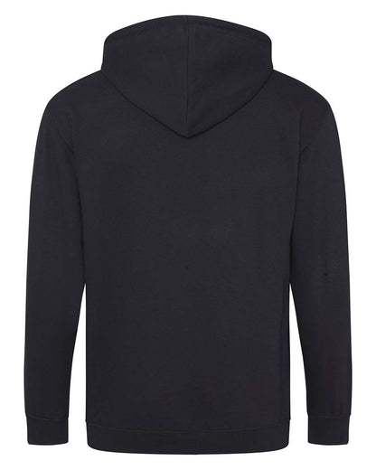AWDis Unisex Midweight College Full-Zip Hooded Sweatshirt JHA050 #color_Jet Black