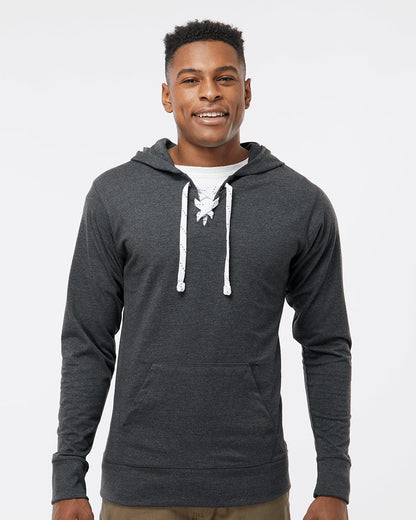 J. America Unisex Jersey Sport Lace Hooded Pullover 8231 J. America Unisex Jersey Sport Lace Hooded Pullover 8231