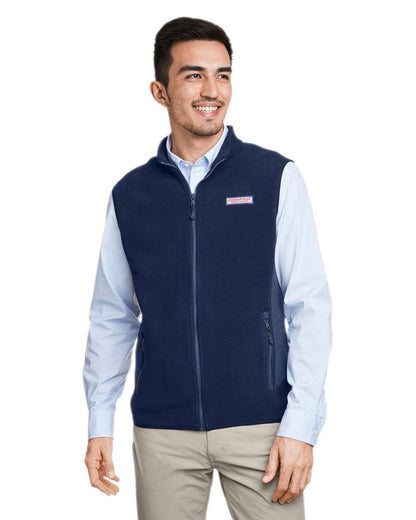 vineyard vines Men's Harbor Fleece Vest O001401 #colormdl_Vineyard Navy