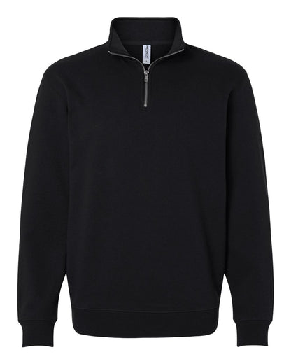 Independent Trading Co. Unisex Midweight Quarter-Zip Pullover SS4600QZ #color_Black