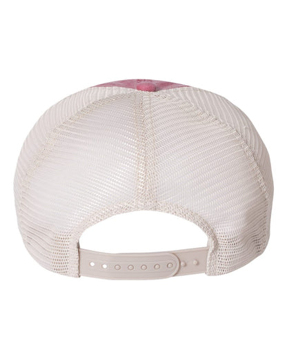 Valucap Pigment-Dyed Trucker Cap SP510 #color_Cardinal/ Stone