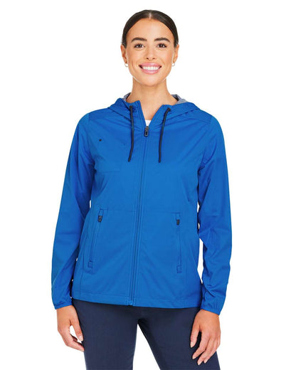 North End Women's Network Lightweight Jacket NE75W #colormdl_Light Nautical Blue Heather