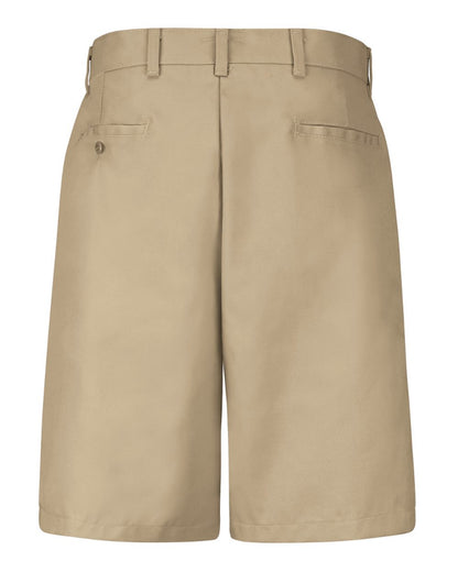 Red Kap Men's Cotton Casual Plain Front Shorts PC26 #color_Khaki