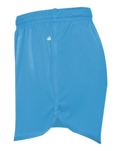 Alleson Athletic Women's B-Core Track Shorts 7278 #color_Columbia Blue