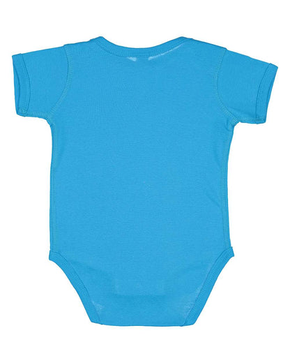 Rabbit Skins Infant Baby Rib Bodysuit 4400 #color_Aqua