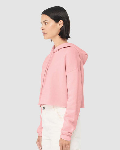 BELLA + CANVAS Women's Crop Fleece Hoodie 7502 #colormdl_Pink