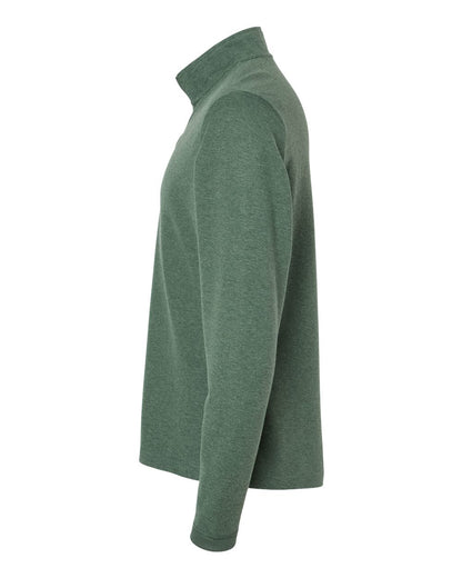 Adidas 3-Stripes Quarter-Zip Sweater A554 #color_Green Oxide Melange