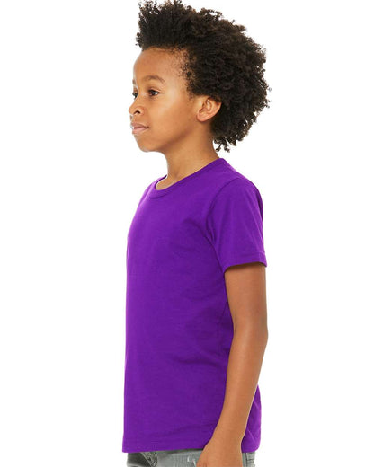 BELLA + CANVAS Youth Jersey Tee 3001Y #colormdl_Team Purple