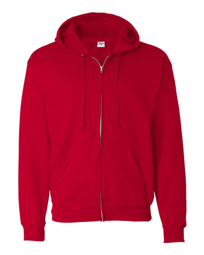 Hanes Unisex EcoSmart® Full-Zip Hooded Sweatshirt P180 #color_Deep Red