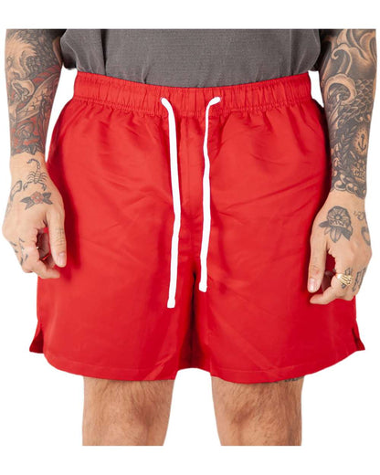 Shaka Wear Men's Poly Running Shorts SHPRS #colormdl_Red