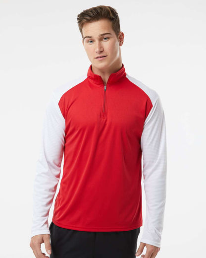 Badger Breakout Quarter-Zip Pullover 4231 #colormdl_Red/ White