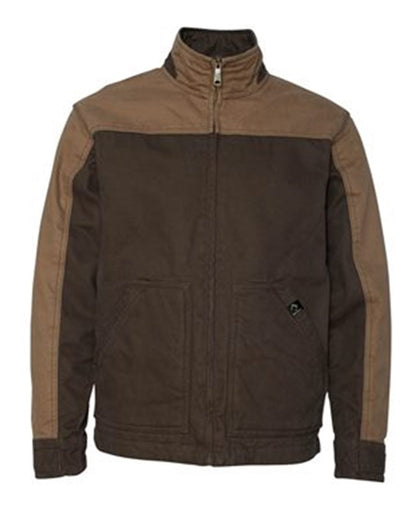 DRI DUCK Horizon Two-Tone Boulder Cloth™ Canvas Jacket Tall Size 5089T #color_Tobacco/ Field Khaki