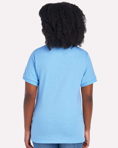 JERZEES Youth Dri-Power® Polo 437K #colormdl_Light Blue