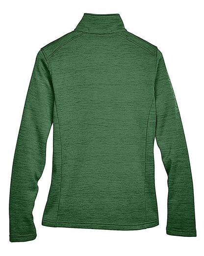 Devon & Jones Women's Newbury Mélange Fleece Quarter-Zip Pullover DG798W #color_Forest Heather