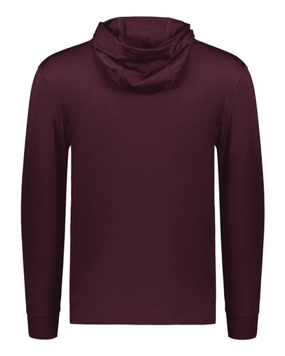 Holloway Youth Eco Revive™ Ventura Soft Knit Hooded Sweatshirt 222698 #color_Maroon