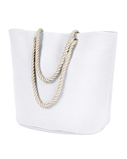 BAGedge Polyester Canvas Rope Tote BE256 #color_White Sublimation