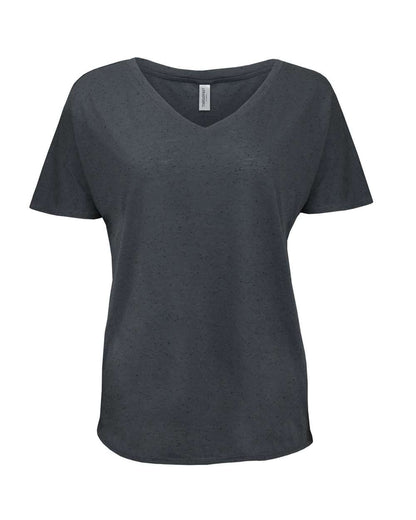 Threadfast Apparel Women's Tri-Blend Fleck V-Neck T-Shirt 203FV #color_Charcoal Fleck
