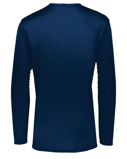 Holloway Youth Momentum Long Sleeve T-Shirt 222823 #color_Navy