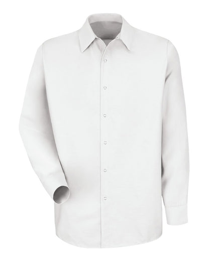 Red Kap Men's Specialized Pocketless Long Sleeve Work Shirt SP16 #color_White