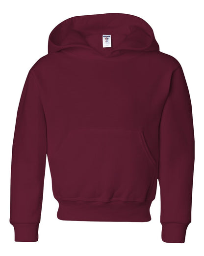 JERZEES Youth NuBlend® Hooded Sweatshirt 996YR #color_Maroon