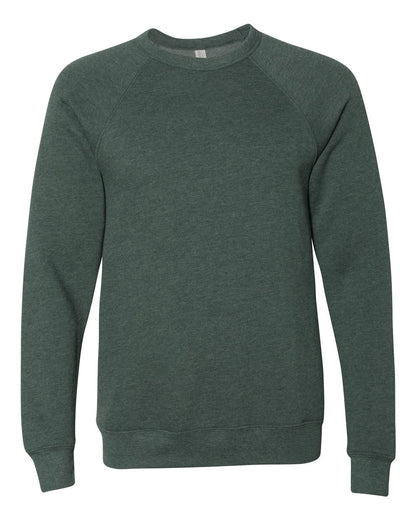 BELLA + CANVAS Sponge Fleece Raglan Crewneck Sweatshirt 3901 #color_Heather Forest