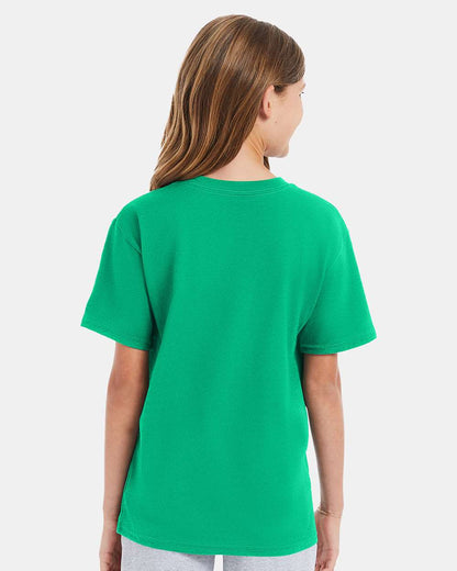 Hanes Youth Perfect-T T-Shirt 498Y #colormdl_Kelly Green