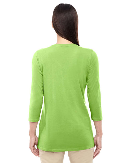 Devon & Jones Women's Perfect Fit™ Bracelet-Length V-Neck Top DP184W #colormdl_Lime