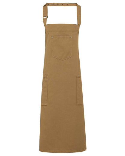 Artisan Collection by Reprime Chino Bib Apron RP132 #color_Khaki
