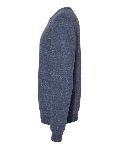 JERZEES Unisex Snow Heather French Terry Crewneck Sweatshirt 91MR #color_Navy