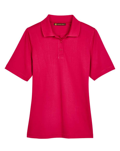 Harriton Women's Advantage Snag Protection Plus Polo M348W #color_Red