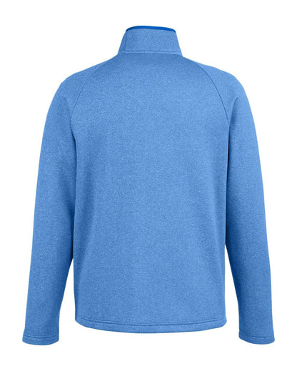 CORE365 Men's Venture Heathered Stripe Full-Zip CE72 #color_True Royal/ White