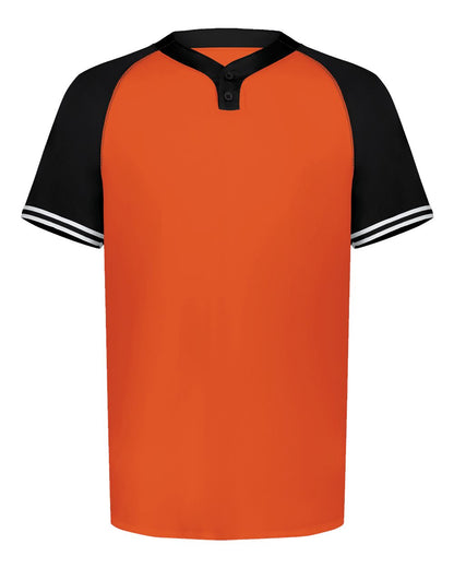 Augusta Sportswear Youth Cutter Henley Jersey 6906 #color_Orange/ Black