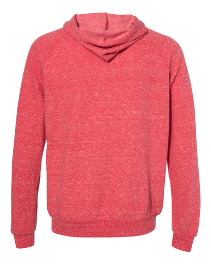 JERZEES Unisex Snow Heather French Terry Raglan Hooded Sweatshirt 90MR #color_Red