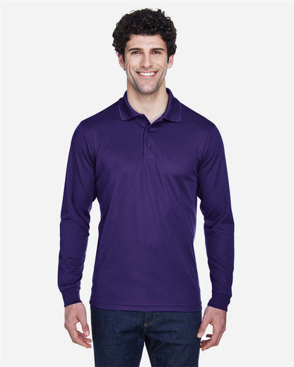 CORE365 Men's Pinnacle Performance Long Sleeve Piqué Polo 88192 #colormdl_Campus Purple
