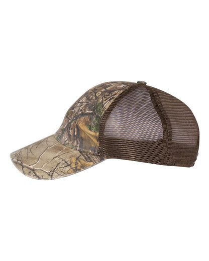 Richardson Garment Washed Printed Trucker Cap 111P #color_Realtree Edge/ Brown