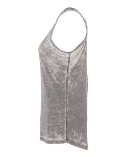 J. America Women’s Zen Jersey Tank Top 8117 #color_Cement
