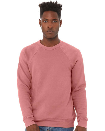 BELLA + CANVAS Sponge Fleece Raglan Crewneck Sweatshirt 3901 #colormdl_Mauve