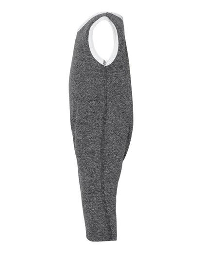 Rabbit Skins Infant Harborside Mélange Tank Romper 4492 #color_Smoke Melange